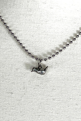 Todd Oldham Vintage Silver Songbird Charm Necklace
