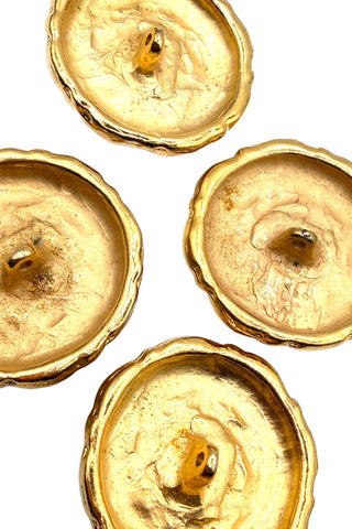 10 Piece 24 kt Gold Plated Large Pillow Button Collection